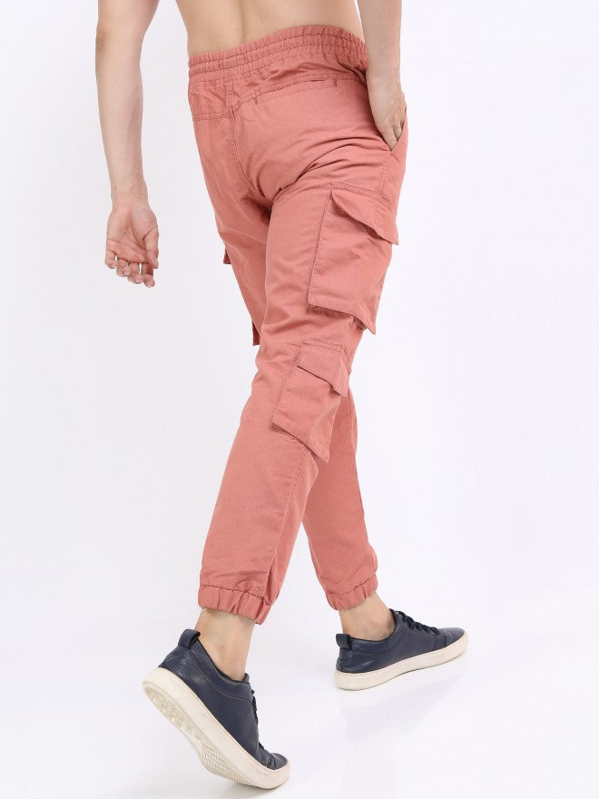 Highlander Men Brick Regular Fit Joggers - Red - Image 3