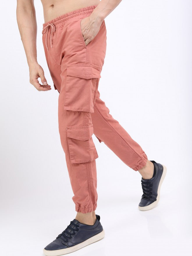 Highlander Men Brick Regular Fit Joggers - Red - Image 4