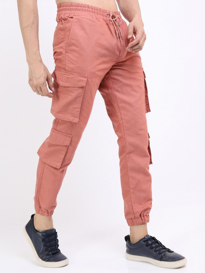 Highlander Men Brick Regular Fit Joggers - Red - Image 6