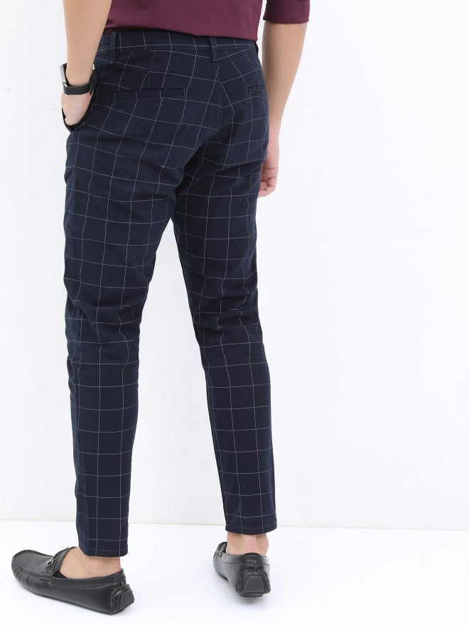Highlander Men Navy Slim Fit Chinos Trouser - Navy Blue - Image 3