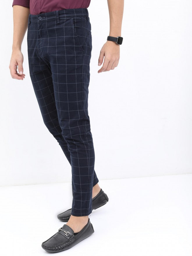 Highlander Men Navy Slim Fit Chinos Trouser - Navy Blue - Image 4