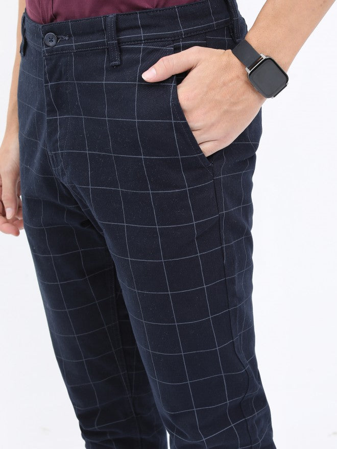 Highlander Men Navy Slim Fit Chinos Trouser - Navy Blue - Image 5
