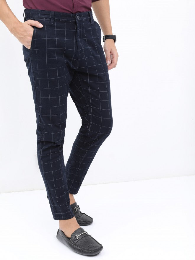 Highlander Men Navy Slim Fit Chinos Trouser - Navy Blue - Image 6