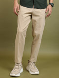 Highlander Men Beige Regular Fit Solid Casual Trouser - Beige - Image 1
