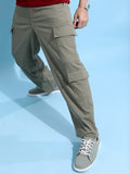 Highlander Men Olive Regular Fit Solid Cargo - Olive - Image 1
