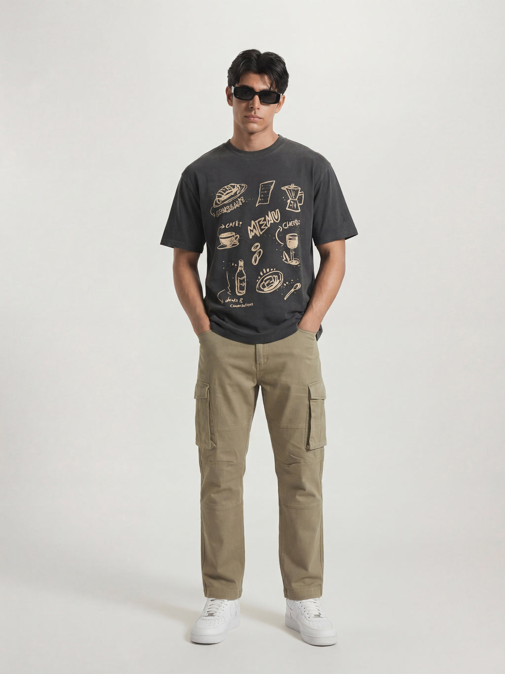 Highlander Men Khaki Straight Fit Solid Cargos - Khaki - Image 2