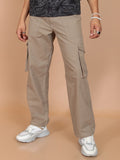 Highlander Men Taupe Regular Fit Solid Cargo - Taupe - Image 1