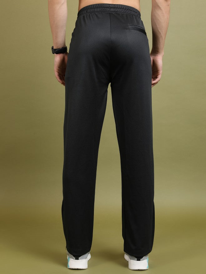 Highlander Men Black Straight Fit Solid Casual Trouser - Black - Image 3