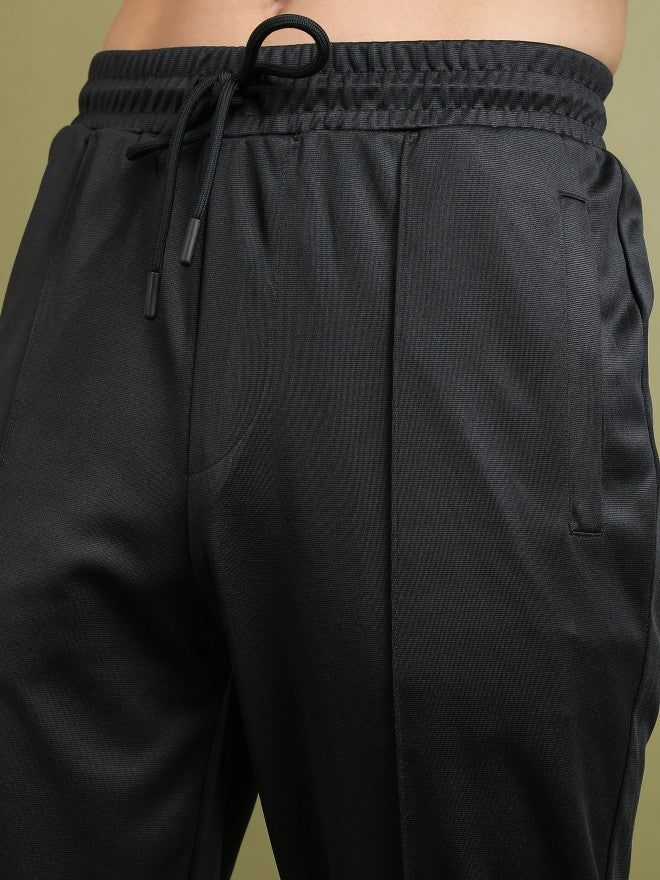 Highlander Men Black Straight Fit Solid Casual Trouser - Black - Image 5
