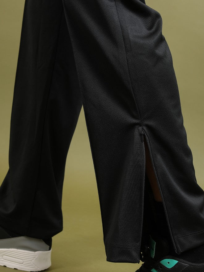 Highlander Men Black Straight Fit Solid Casual Trouser - Black - Image 7