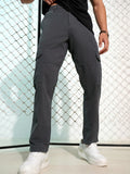 Highlander Men Black Loose Fit Solid Cargos - Black - Image 1