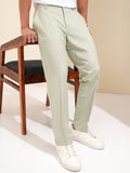 Highlander Men Green Slim Fit Solid Formal Trouser - Green - Image 1
