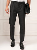 Highlander Men Black Slim Fit Solid Formal Trouser - Black - Image 1