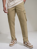 Highlander Men Brown Slim Fit Solid Cargo - Brown - Image 1