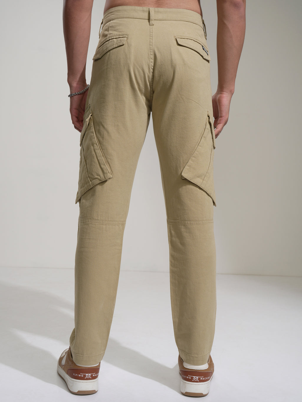 Highlander Men Brown Slim Fit Solid Cargo - Brown - Image 3