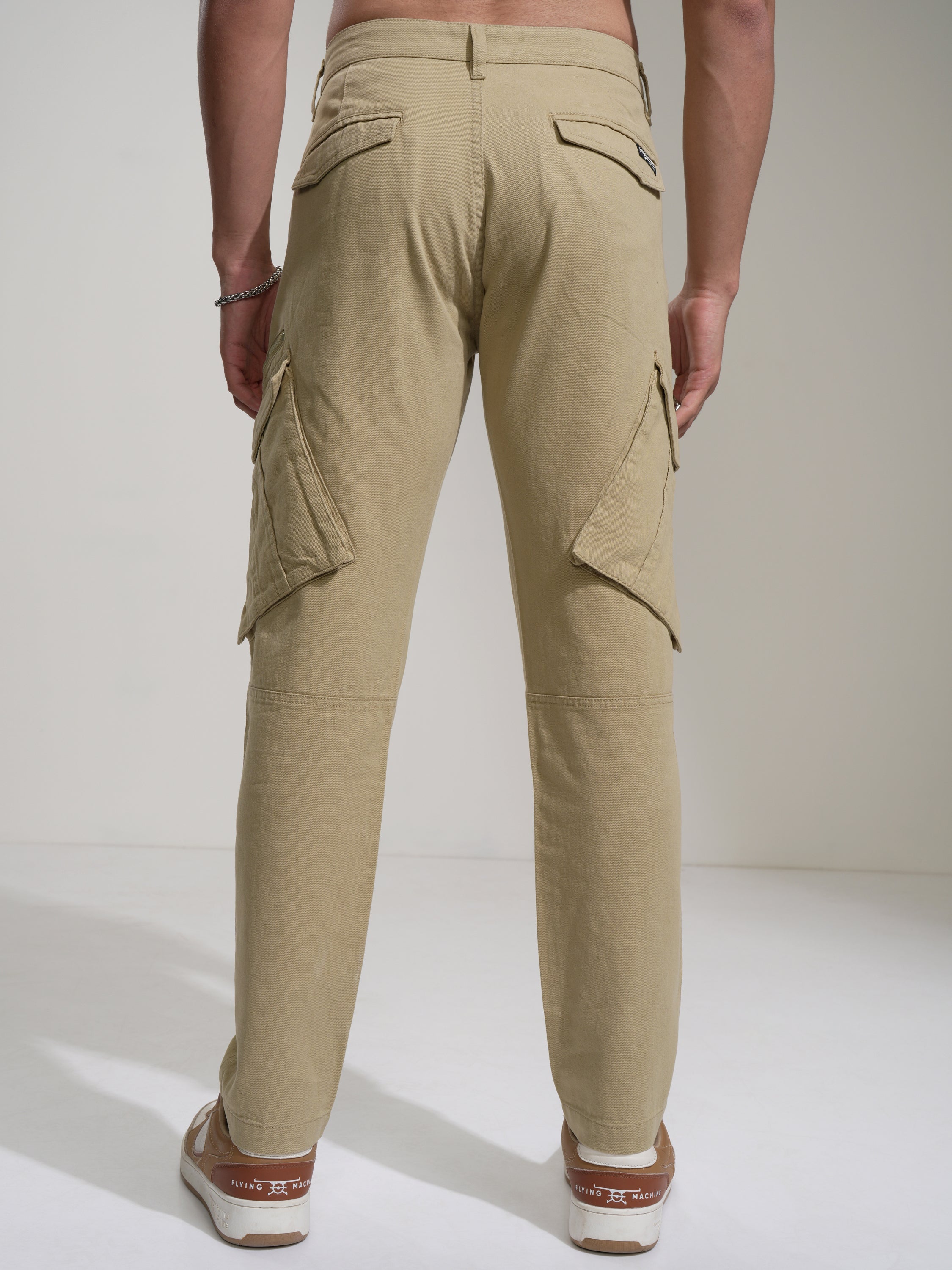 Highlander Men Brown Slim Fit Solid Cargo - Brown - Image 3