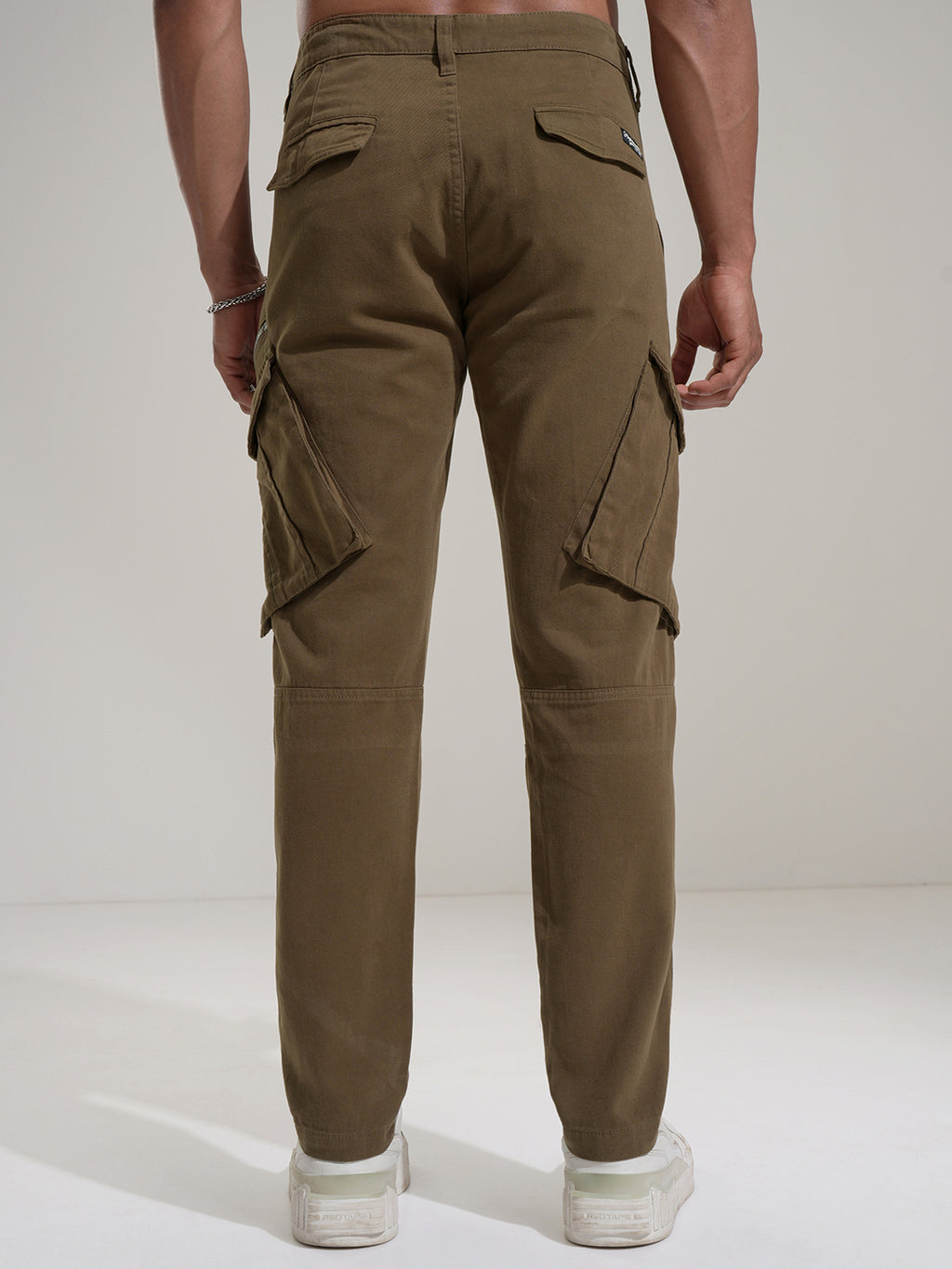 Highlander Men Brown Slim Fit Solid Cargo - Brown - Image 3