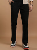 Highlander Men Black Relaxed Fit Solid Casual Trousers - Black - Image 1