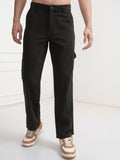 Highlander Men Black Straight Fit Solid Cargo - Black - Image 1
