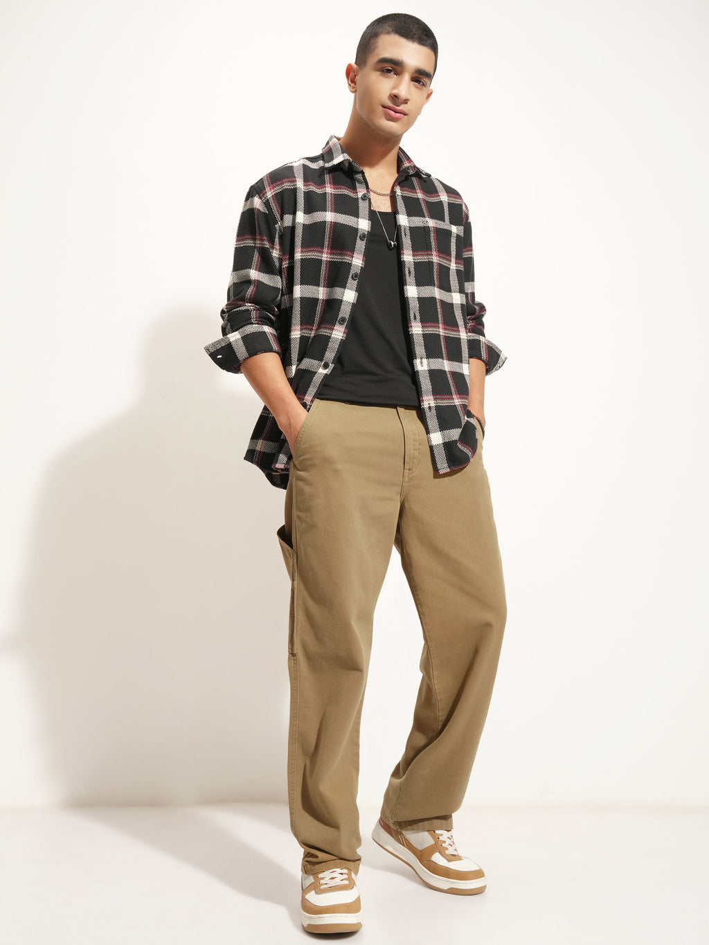 Highlander Men Brown Straight Fit Solid Casual Trouser - Brown - Image 2