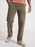 Highlander Men Green Straight Fit Solid Casual Trouser - Green - Image 1