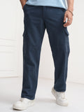 Highlander Men Blue Straight Fit Solid Cargo - Blue - Image 1
