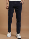 Highlander Men Blue Straight Fit Solid Casual Trousers - Blue - Image 1