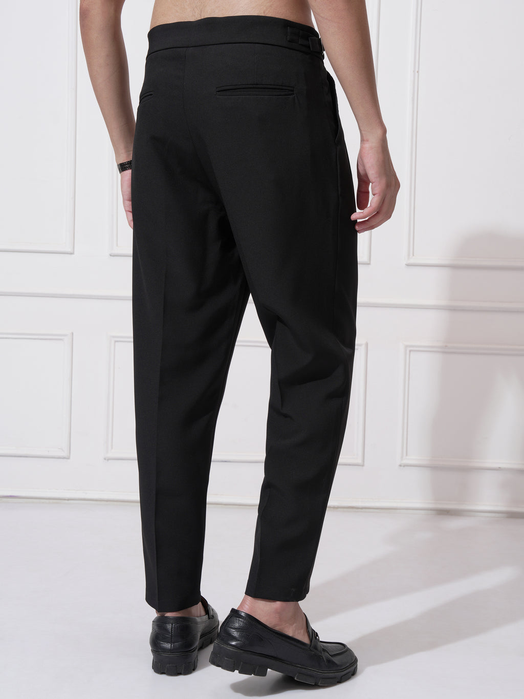 Highlander Men Black Regular Fit Solid Casual Trouser - Black - Image 3