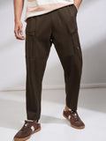 Highlander Men Brown Tapered Fit Solid Casual Trouser - Brown - Image 1