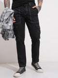 Highlander Men Black Straight Fit Solid Cargo - Black - Image 1