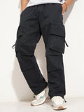 Highlander Men Blue Straight Fit Solid Cargo - Blue - Image 1