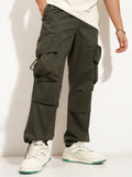 Highlander Men Green Straight Fit Solid Cargo - Green - Image 1
