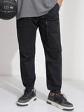 Highlander Men Black Straight Fit Solid Cargo - Black - Image 1