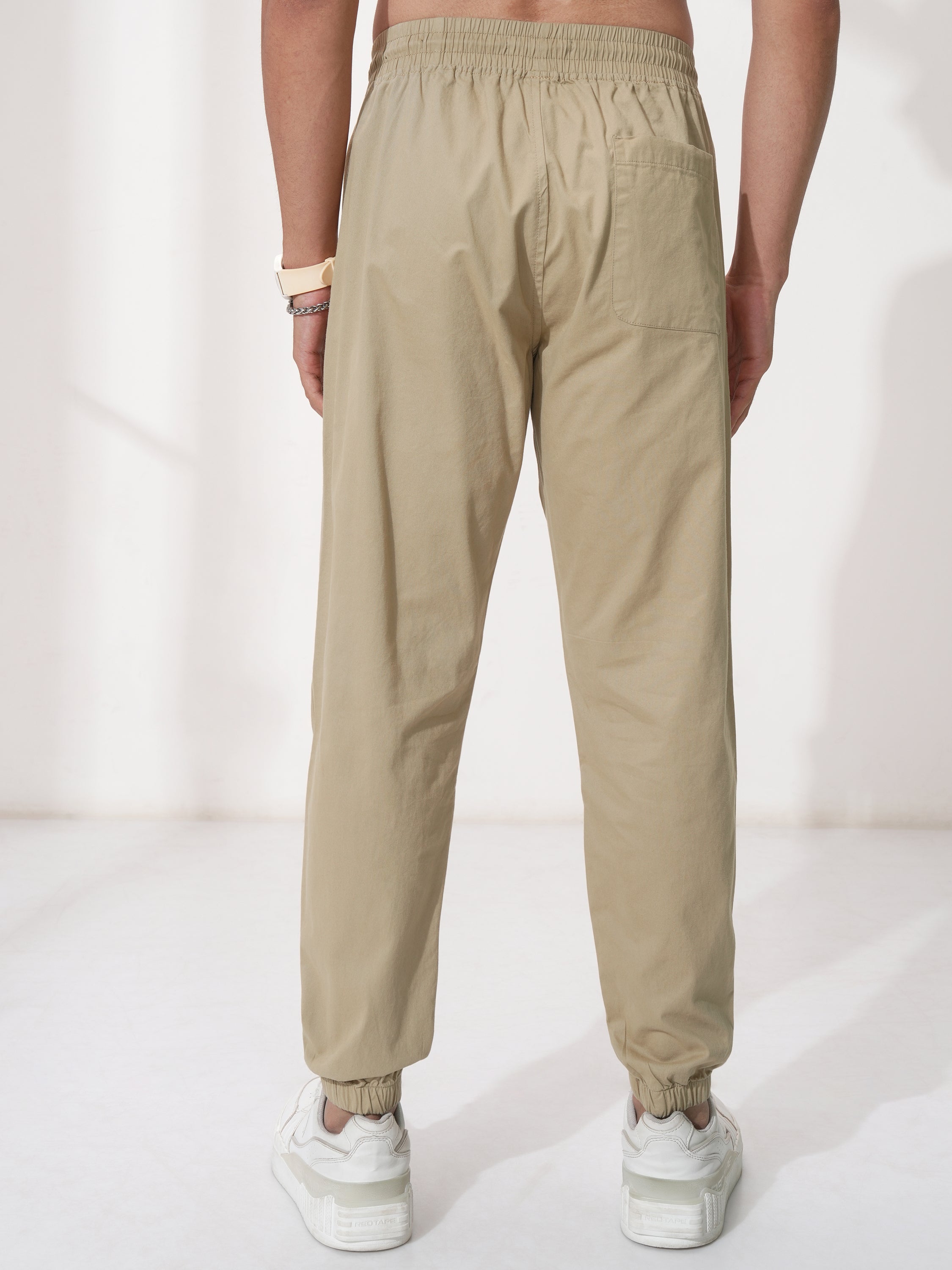 Highlander Men Brown Straight Fit Solid Joggers - Brown - Image 3