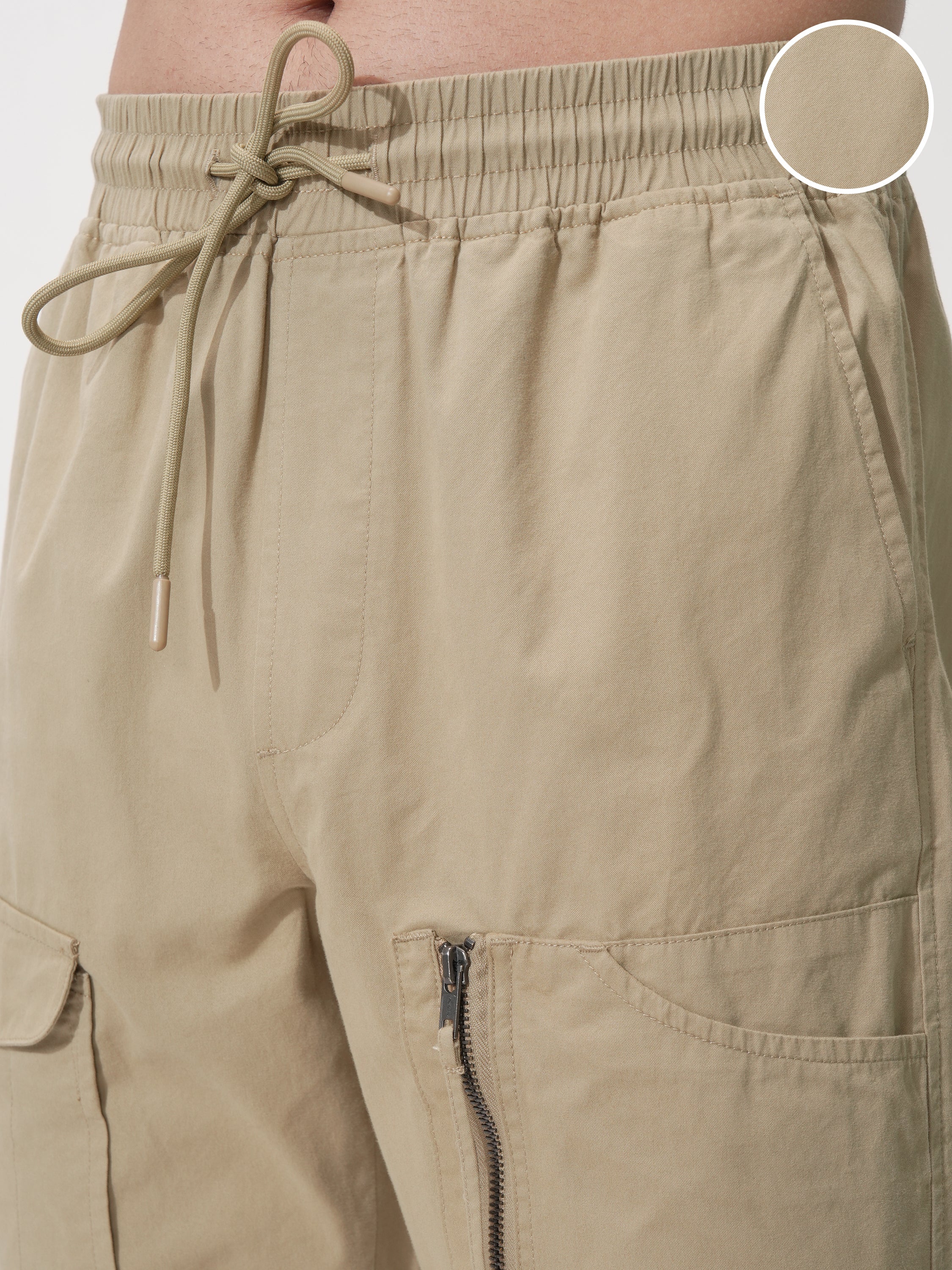 Highlander Men Brown Straight Fit Solid Joggers - Brown - Image 5