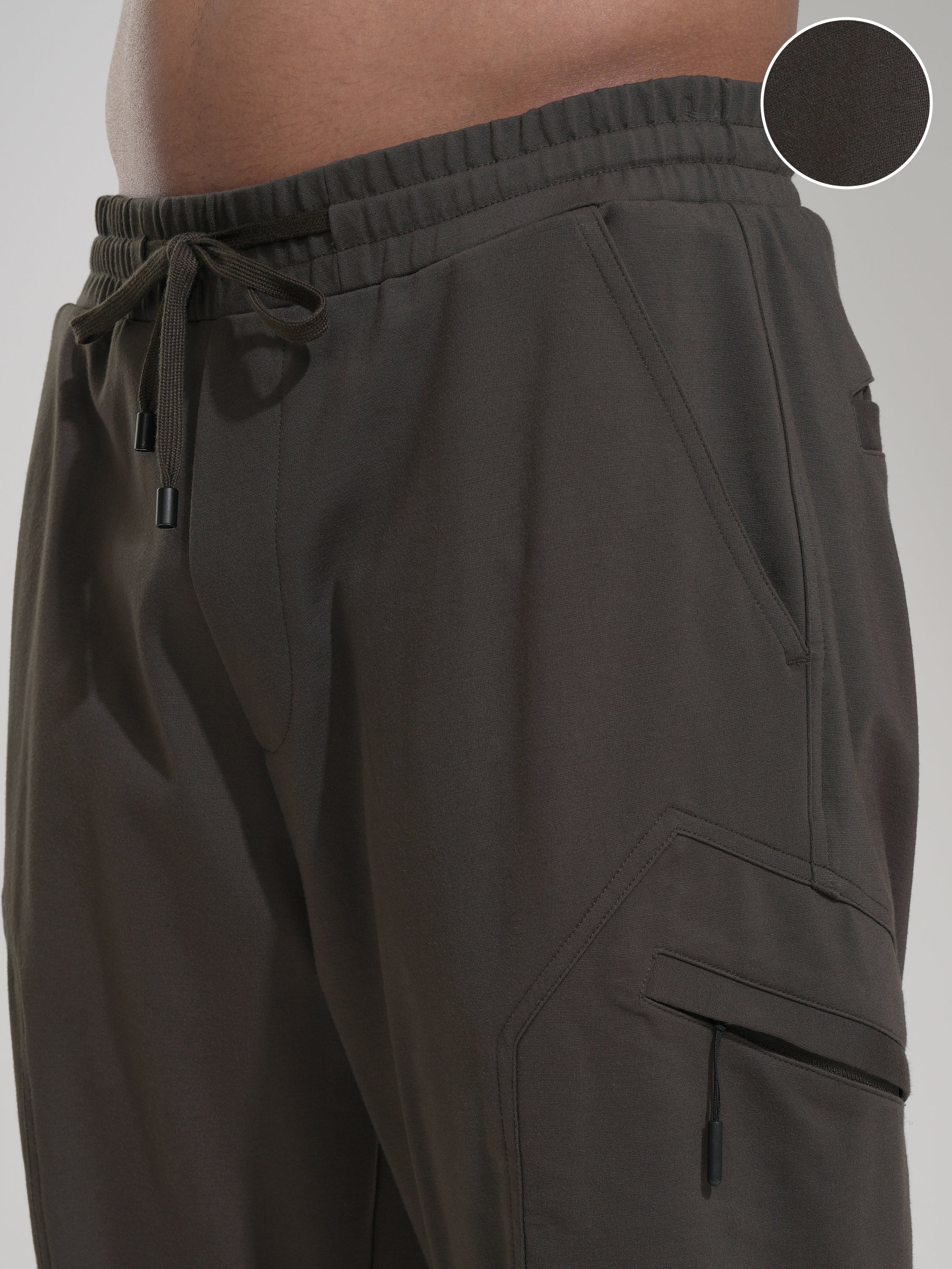 Highlander Men Olive Slim Fit Solid Joggers - Olive - Image 5