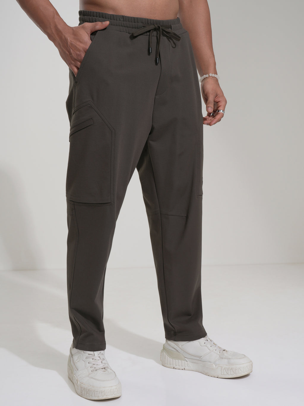 Highlander Men Olive Slim Fit Solid Joggers - Olive - Image 6