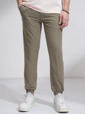 Highlander Men Green Slim Fit Solid Joggers - Green - Image 1