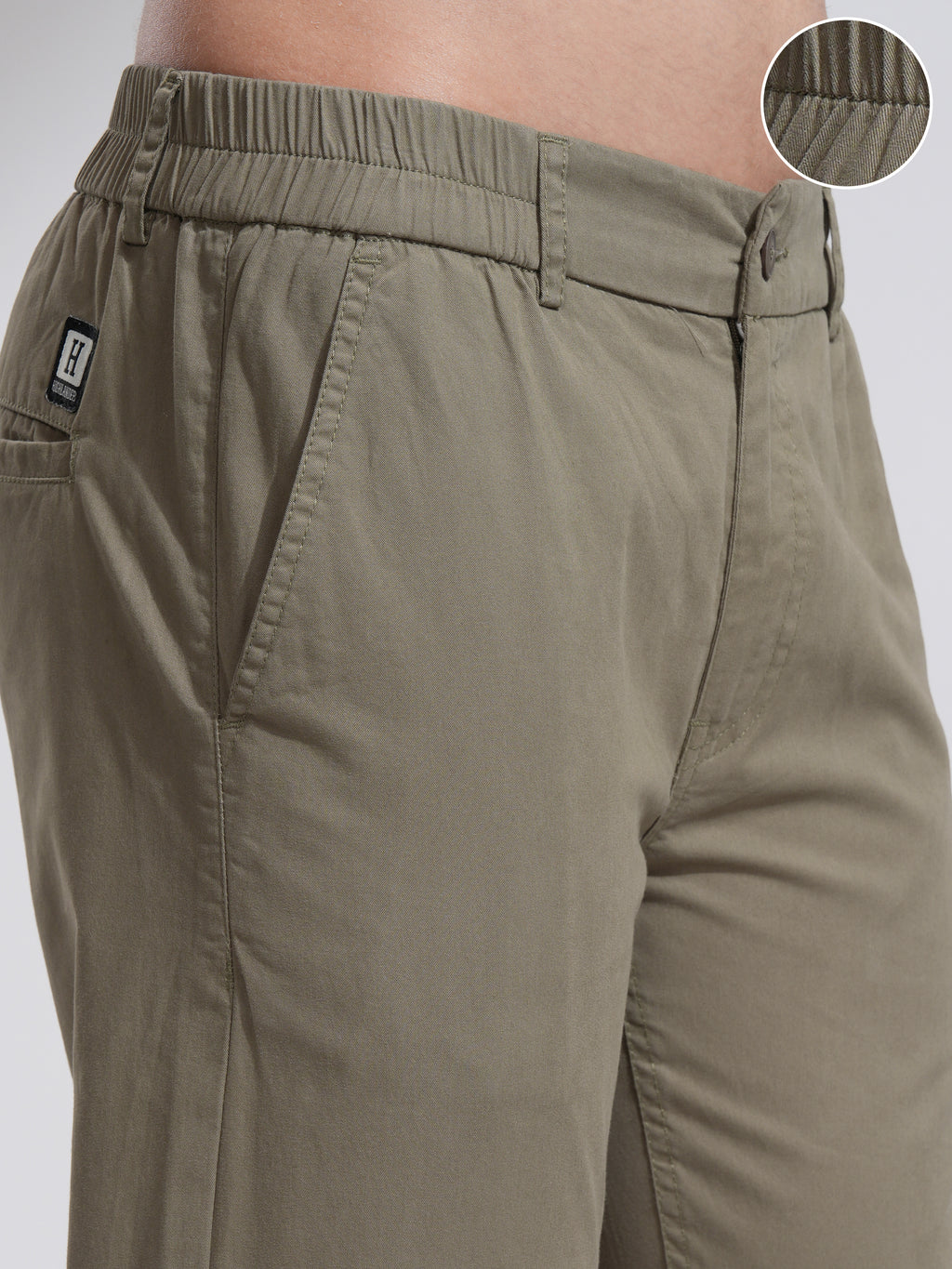 Highlander Men Green Slim Fit Solid Joggers - Green - Image 5