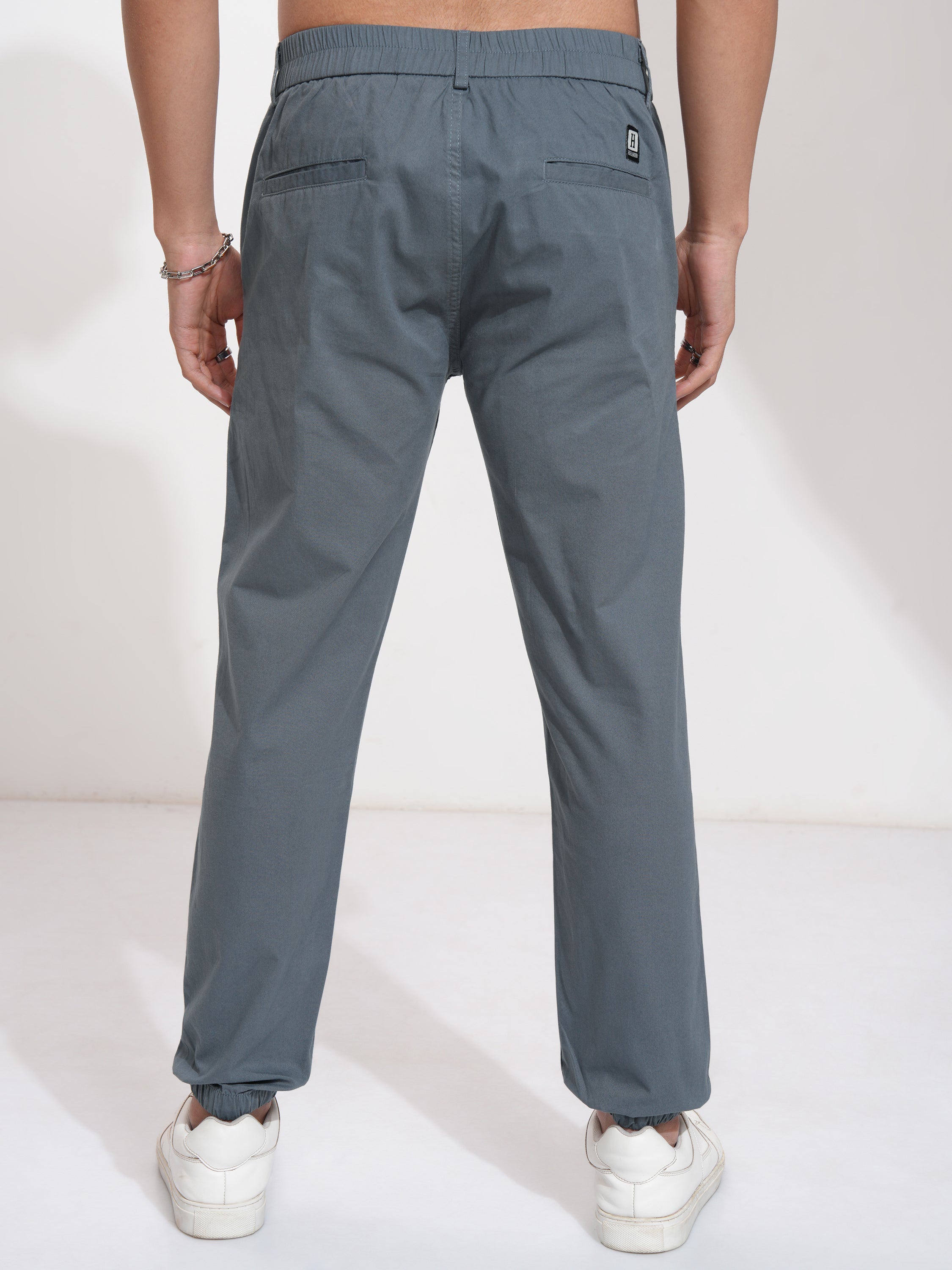 Highlander Men Blue Slim Fit Solid Joggers - Blue - Image 3