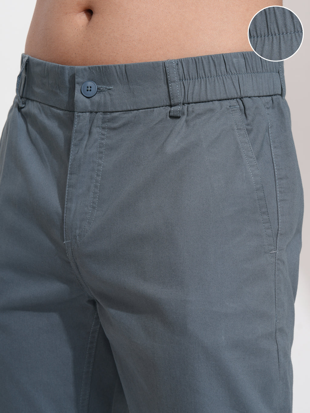 Highlander Men Blue Slim Fit Solid Joggers - Blue - Image 5