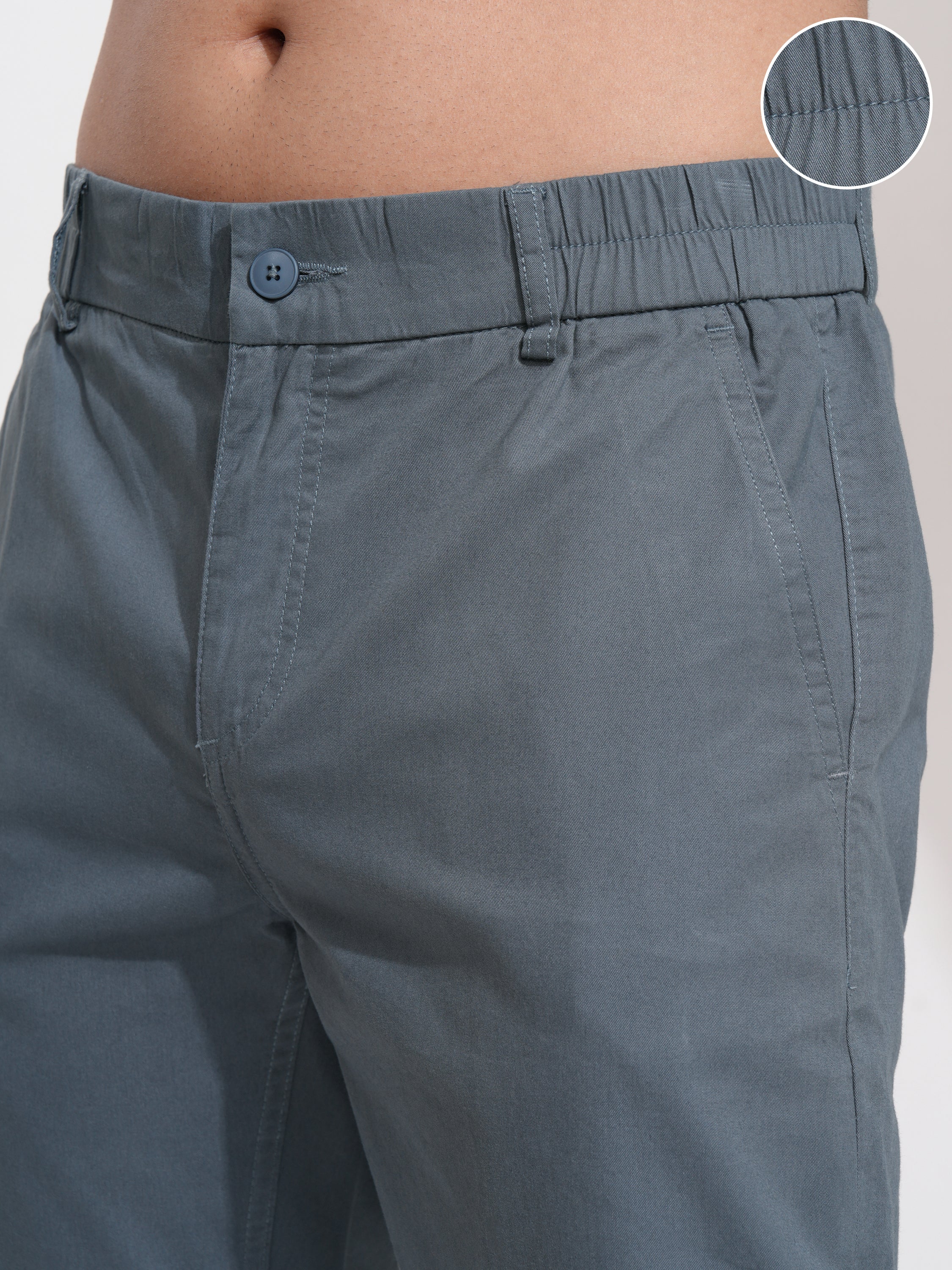 Highlander Men Blue Slim Fit Solid Joggers - Blue - Image 5