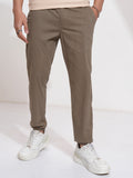 Highlander Men Brown Slim Fit Solid Joggers - Brown - Image 1