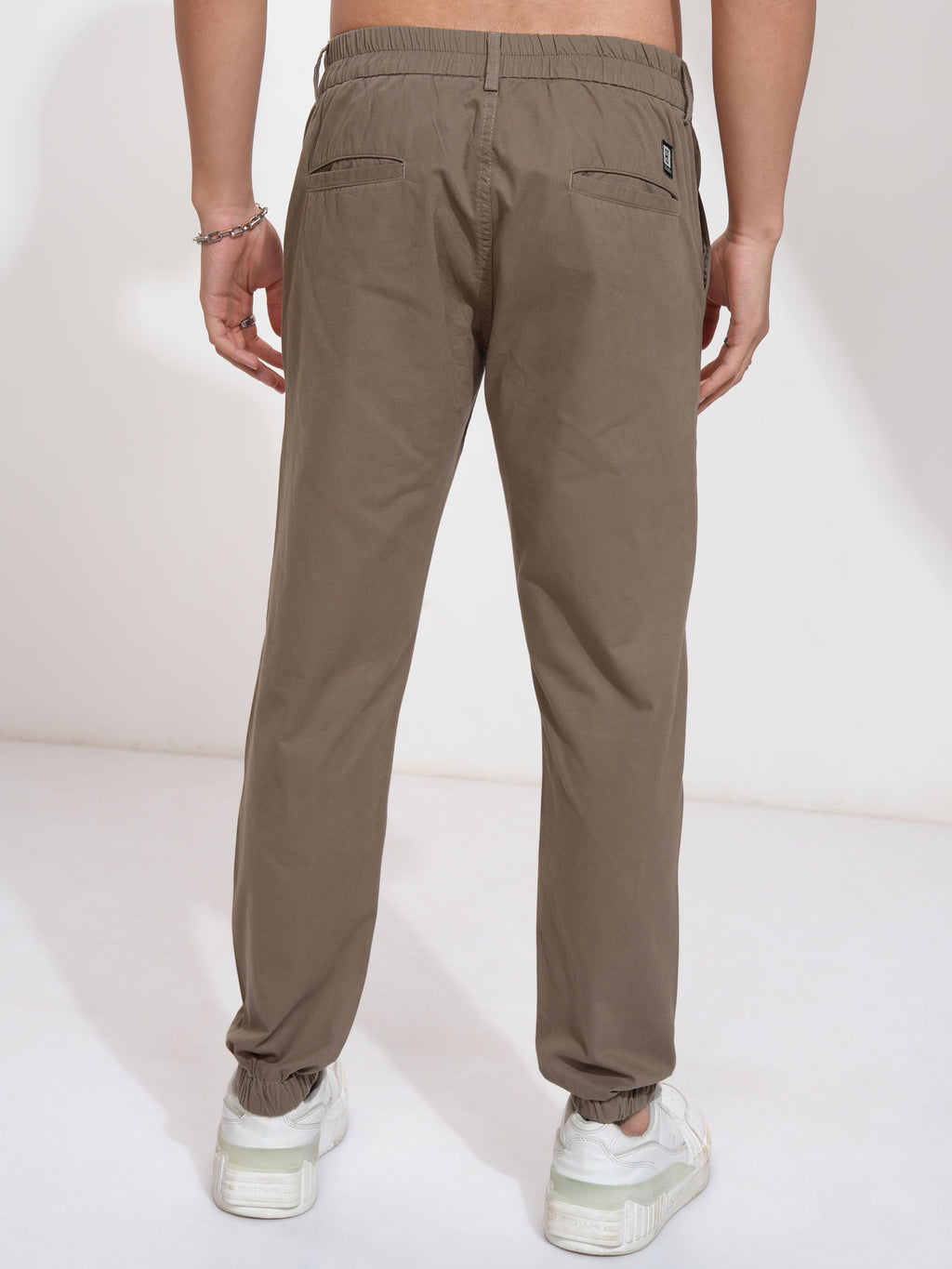 Highlander Men Brown Slim Fit Solid Joggers - Brown - Image 3