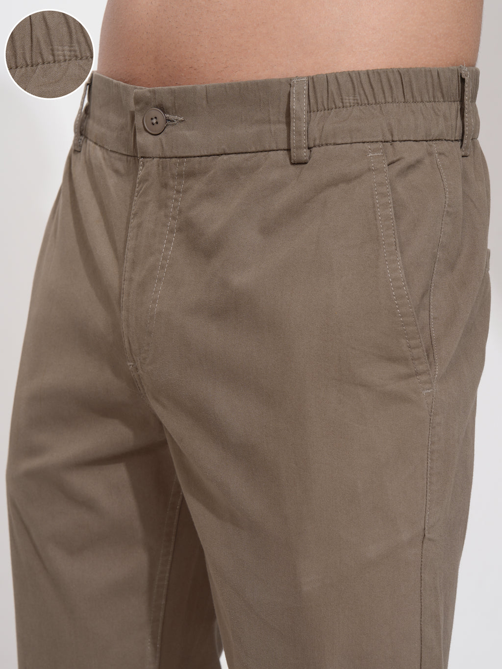 Highlander Men Brown Slim Fit Solid Joggers - Brown - Image 5
