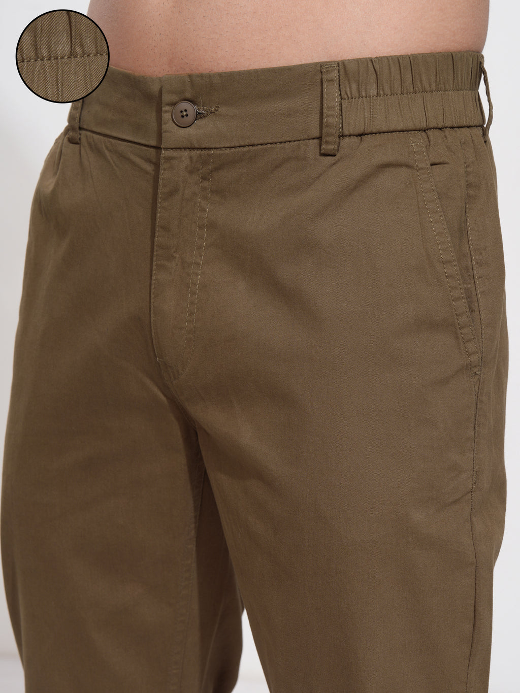 Highlander Men Brown Slim Fit Solid Joggers - Brown - Image 5