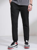 Highlander Men Black Slim Fit Solid Joggers - Black - Image 1