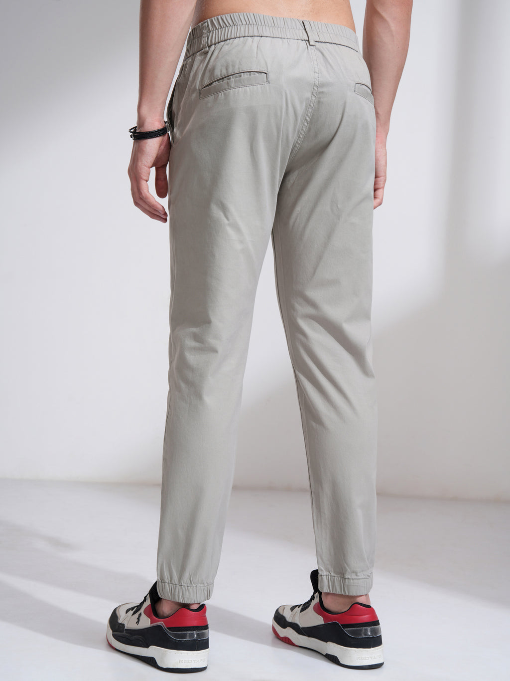 Highlander Men Grey Slim Fit Solid Joggers - Grey - Image 3