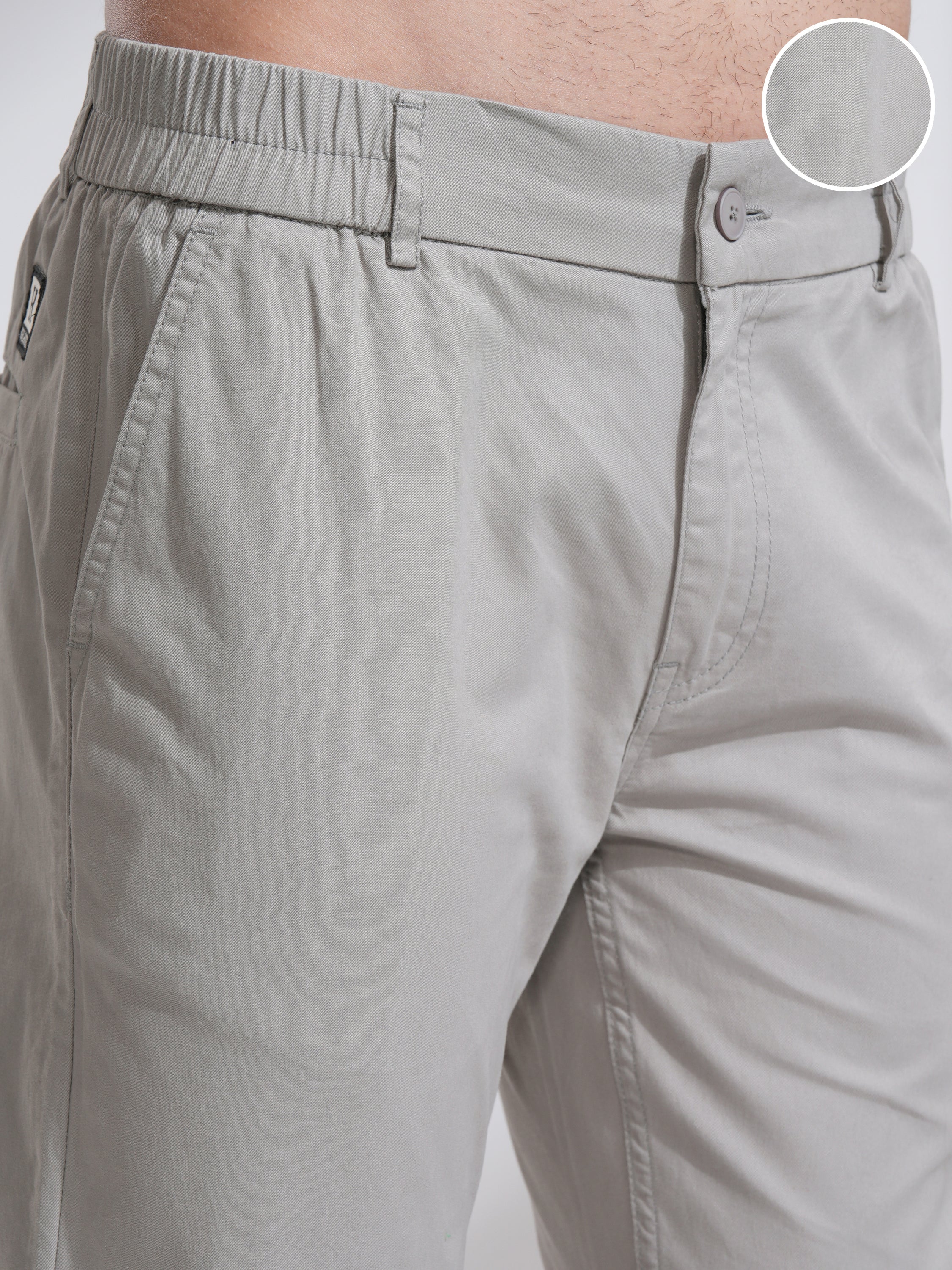Highlander Men Grey Slim Fit Solid Joggers - Grey - Image 5