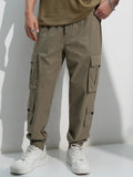 Highlander Men Green Relaxed Fit Solid Cargo - Green - Image 1